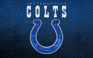 Indianapolis Colts Logo On A Vibrant Blue Texture. Wallpaper