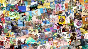 Indie Art Anime Cartoon Collage Wallpaper