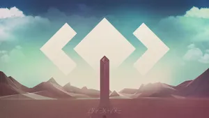 Indie Art Monolith Canyon Wallpaper