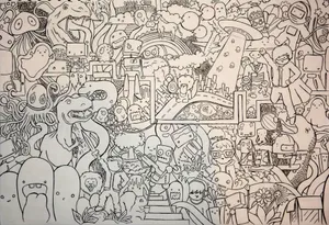 Indie Scribble Drawing Wallpaper