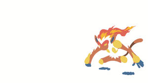 Infernape Minimalist White Wallpaper