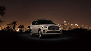 Infiniti Qx80 At Night Wallpaper