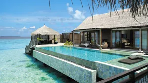 Infinity Pool Beach House Wallpaper