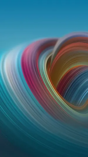 Infinix Colorful Rings Curved Edges Effect Wallpaper