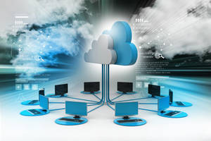 Informational Cloud Storage Technology 3d Chart Wallpaper