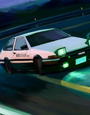 Initial D Phone Car Neon Lights Wallpaper