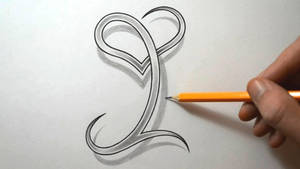 Innovative 3d Pencil Art Of Letter I Wallpaper