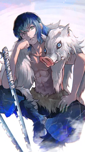 Inosuke Hashibira Of The Demon Slayer Corps. Wallpaper