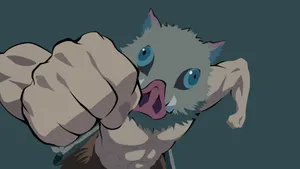 Inosuke Kimetsu No Yaiba Vector Art Wallpaper