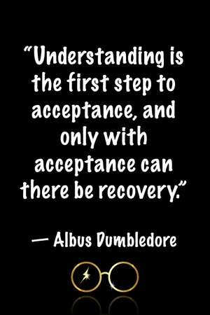 Inspirational Harry Potter Quote On A Magical Background Wallpaper