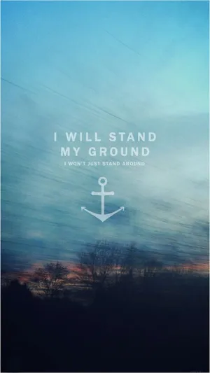 Inspirational Quote With Cat On Phone Wallpaper Wallpaper