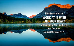 Inspiring Hard Work Bible Quote Wallpaper