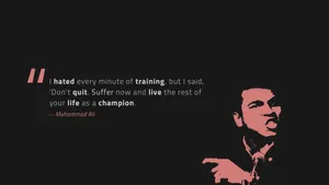 Inspiring Quote Muhammad Ali Wallpaper