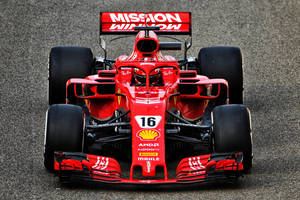 Intense Close-up Of F1 Driver Charles Leclerc Wallpaper