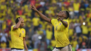 Intense Determination - Yerry Mina Gazing Skywards Wallpaper