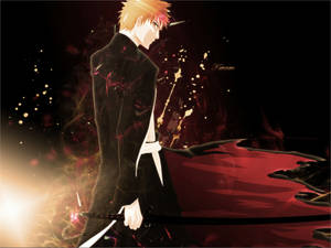 Intense Ichigo Kurosaki In New Bleach Background Wallpaper