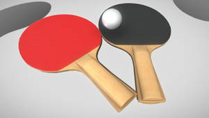 Intense Match Essentials - Table Tennis Racket And Ball Wallpaper