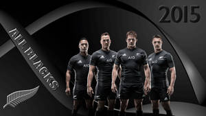 Intense Match With The All Blacks Rugby Team 2015 Wallpaper