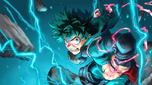 Intense Portrait Of Villain Deku Wallpaper