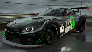 Intense Racing Action With The Black Bmw Z4 Gt3 In Project Cars Wallpaper