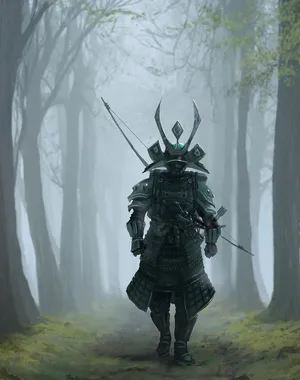 Intense Samurai Warrior In Battle Wallpaper