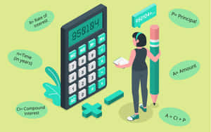 Interest Calculation Concept Illustration Wallpaper