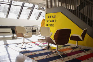 Interior, Yellow, Office, Furniture, Design Wallpaper