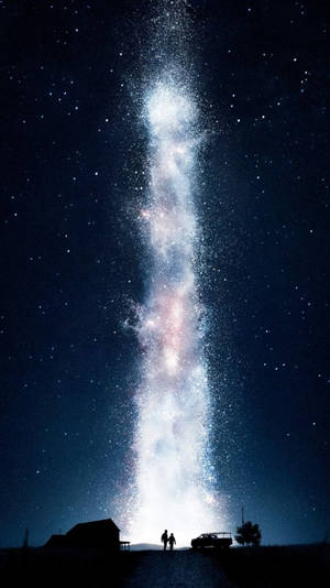 Interstellar White Stars Explosion Wallpaper