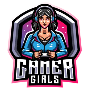 Intimidating Girl Gamer Logo Wallpaper