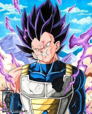 Intimidating Vegeta Ultra Ego Phone Wallpaper