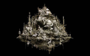 Intricate Assemblage Sculpture Wallpaper