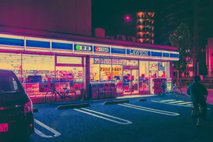 Intricate Japanese Konbini Themed Iphone Home Screen Layout Wallpaper