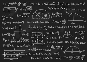 Intricate Physics Equations Displayed On A Chalkboard Wallpaper