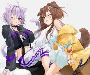 Inugami Korone In Streetwear Wallpaper