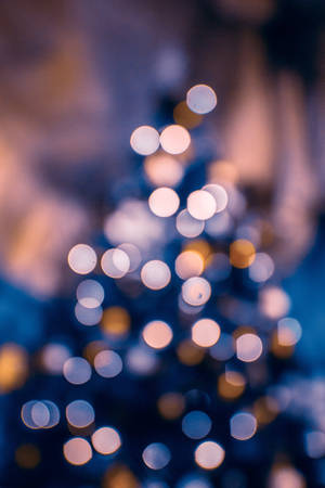 Ios 14 Blurry Christmas Tree Wallpaper