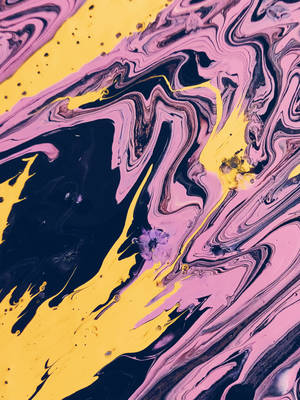 Ios 14 Yellow And Pink Abstract Wallpaper