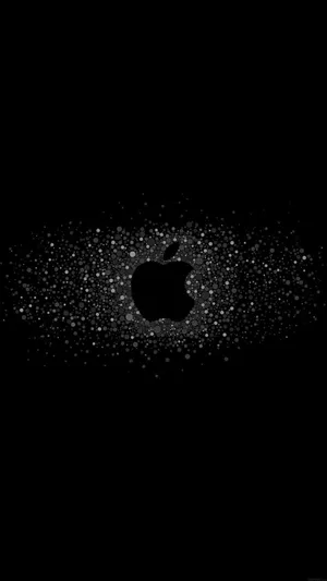Ios Apple Logo Minimal Dark Iphone Wallpaper