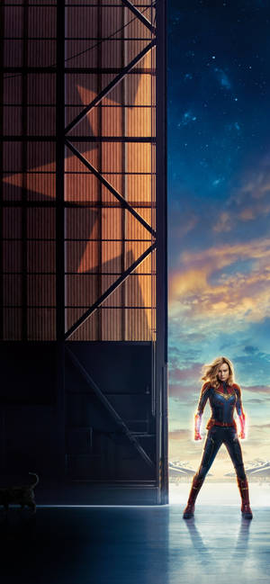 Iphone 11 Black Captain Marvel Wallpaper