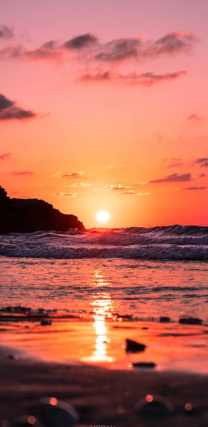 Iphone 12 Pro Max Beach Sunset Wallpaper