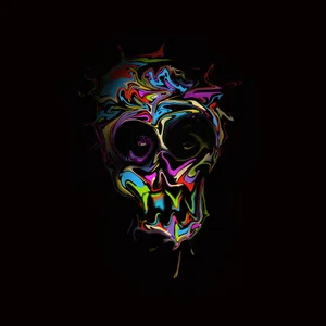 Iphone 12 Pro Max Skull Drawing Wallpaper