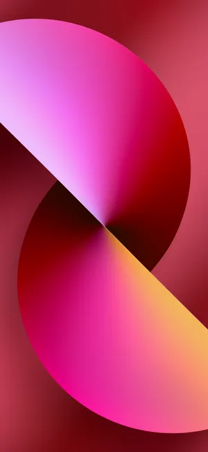 Iphone 13 Light Red Circle Wallpaper