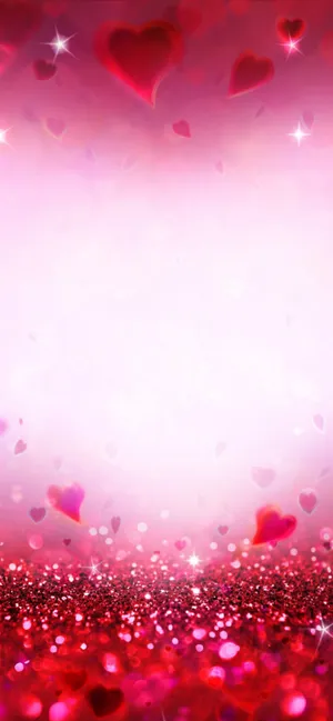 Iphone 13 Pro Max Glitter Hearts Wallpaper