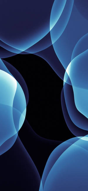 Iphone 14 Neon Blue And Black Wallpaper