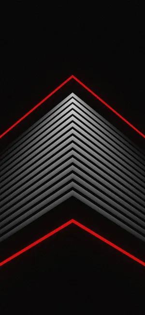 Iphone 14 Pro Black Red Roof Wallpaper