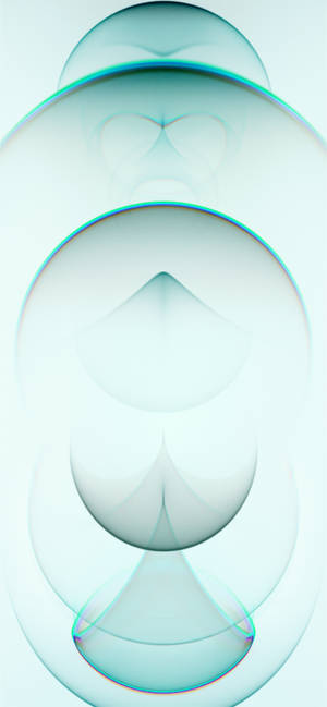 Iphone 14 Pro Light Green Bubbles Wallpaper