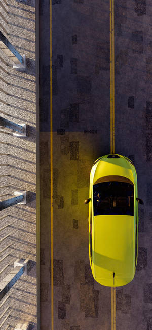 Iphone 14 Pro Yellow Car Wallpaper