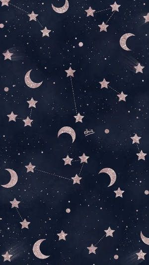 Iphone Aesthetic Moon And Star Wallpaper