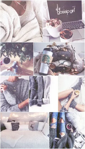 Iphone Collage With Cup Of Coffee Wallpaper