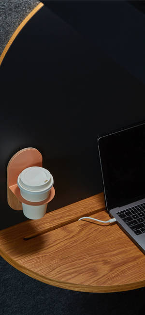 Iphone Desk With Charging Laptop Wallpaper