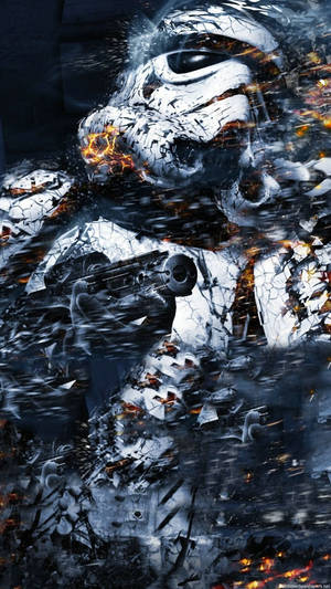 Iphone Gaming Stormtrooper Disintegrating Wallpaper